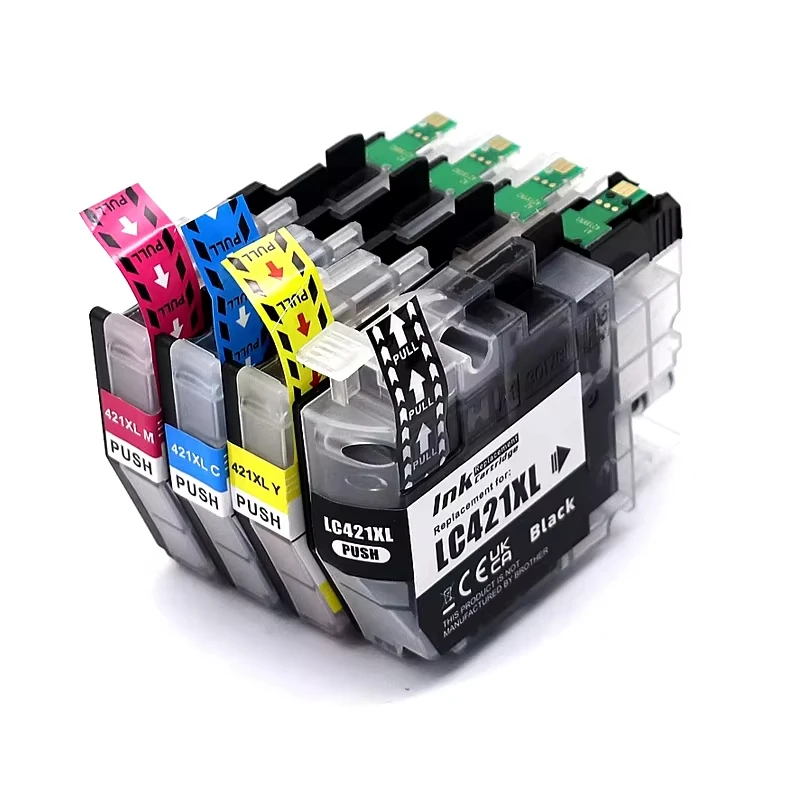 

Чернильный картридж 421 LC421XL LC421 421XL, совместимый с принтерами Brother DCP-J1050DW, MFC-J1010DW, DCP-J1140DW, чернила на основе красителя.
