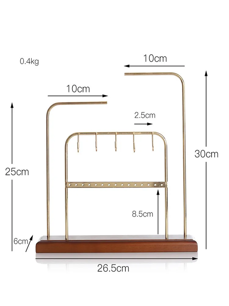 خشبية انفصال مجوهرات عرض الرف ، المعادن القرط التخزين ، المنزلية مجوهرات أقراط أقراط قلادة الرف