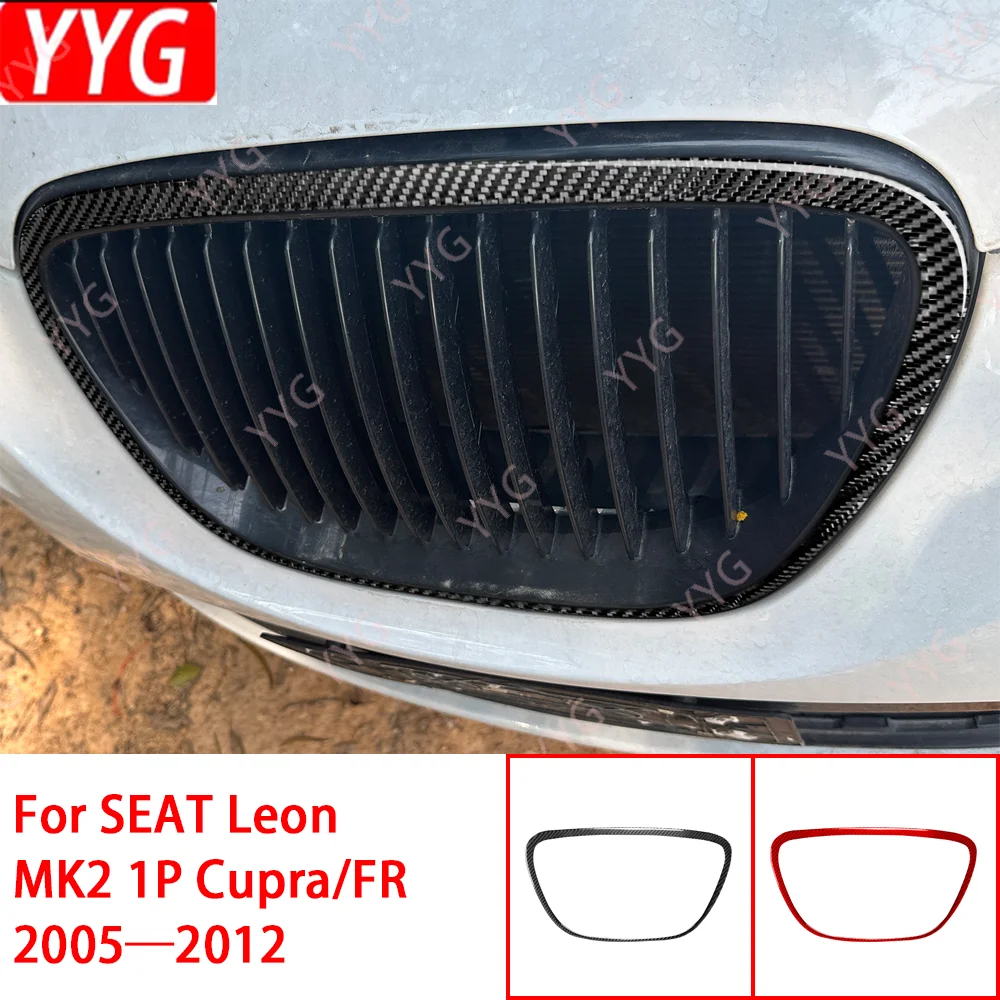 

Forward Grille Outer Frame Exterior Panel / 3K Carbon Fiber+ Resin / 3mm Anti-Scratch / For SEAT Leon MK2 1P Cupra FR 05—12