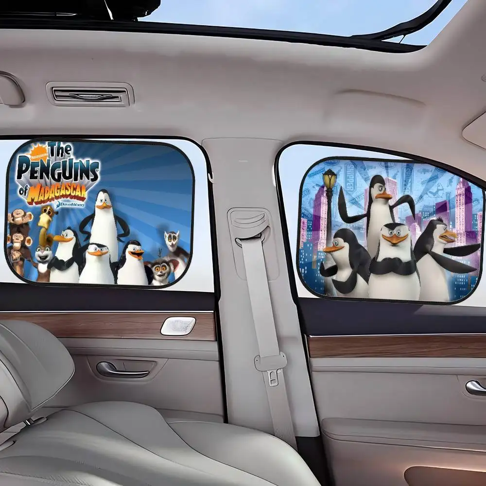 

Милый P-Penguins Of M-Madagascar, солнцезащитный козырек на боковое окно для автомобиля, электростатические шторы, антибликовые автомобильные солнцезащитные шторы