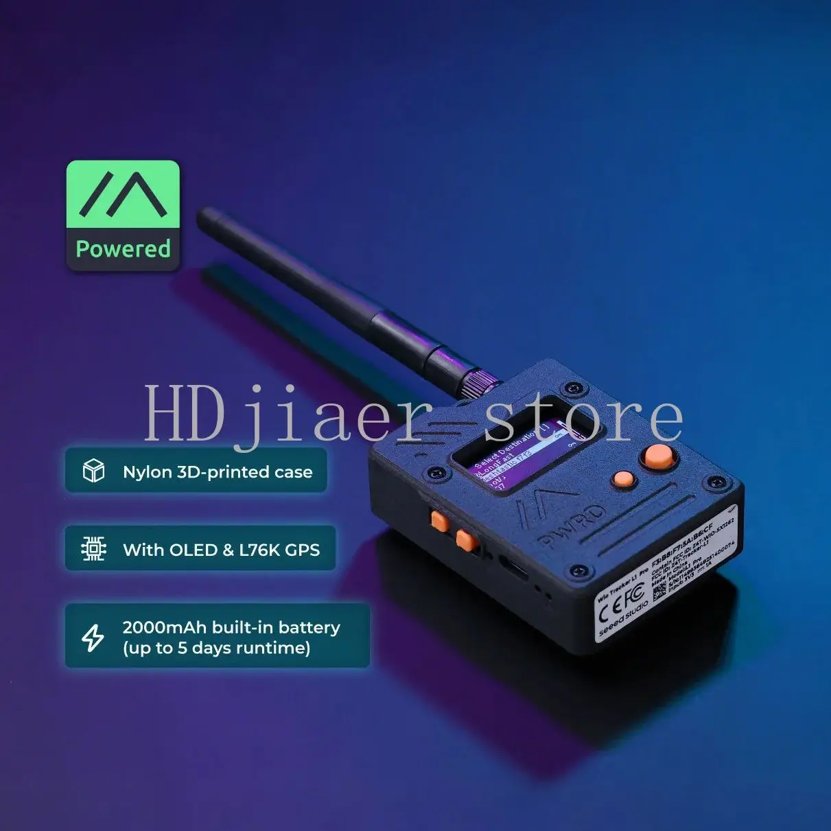 Meshtastic Node - Wio Tracker L1 LoRa Development Board | NRF52840, 862 - 930MHz (868MHz/915MHz), L76K GPS