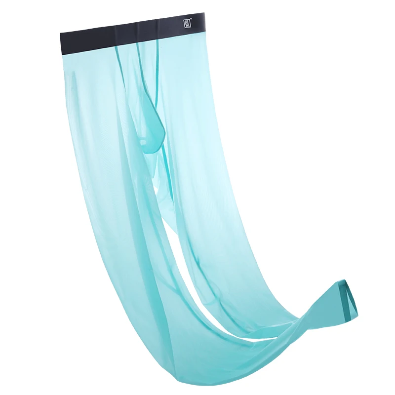 

1pcs pants men's leggings single piece tight ultra-thin elastic ice silk fully transparent sexy transparent fitness shorts