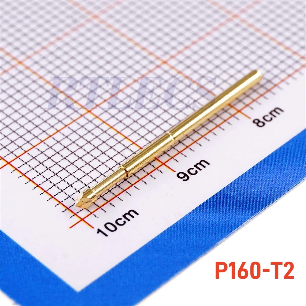 100 pz PCB nudo 2.54 sonda di prova a molla passo P160 Pogo Pin 24.5 MM lunghezza 1.36MM diametro stili di punta placcati oro da ordinare