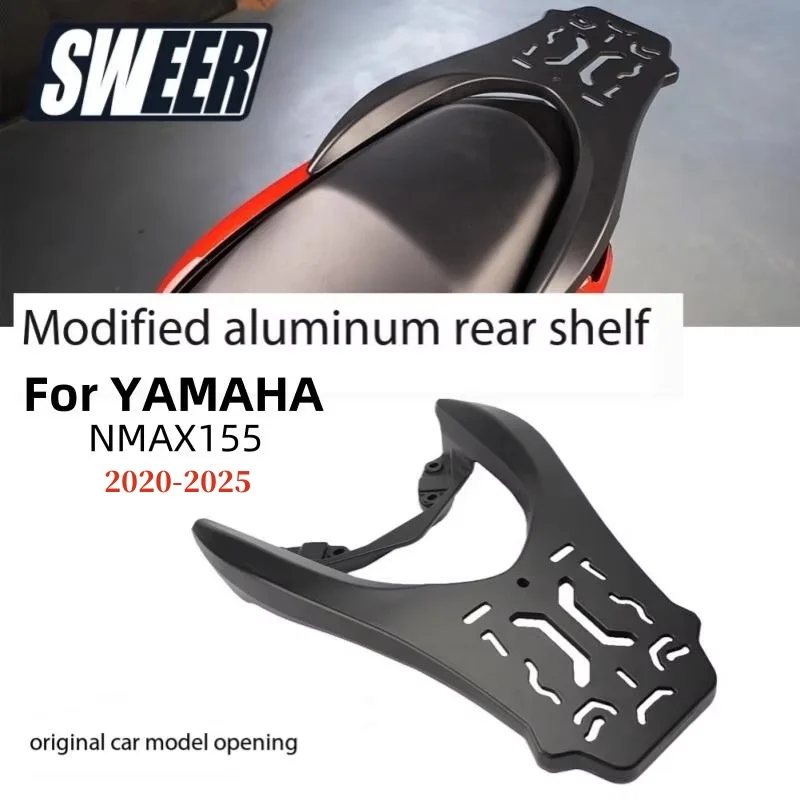 For NMAX155 2020-2025 Year Modified Motorcycle Accessories Thickened Rear Luggage Rack Frame Cover Luggage Carrier Holder Shelf 