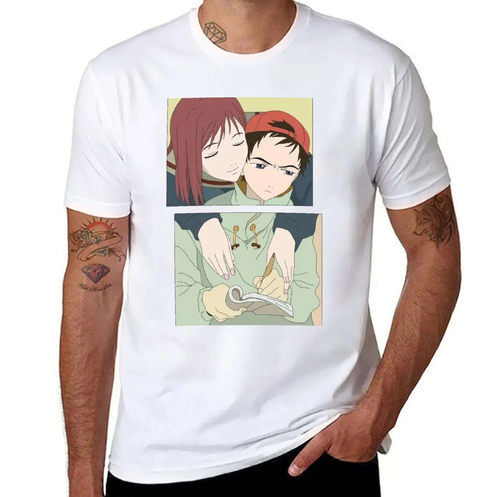 

New FLCL T-Shirt man clothes cute tops quick drying t-shirt men graphic t shirts