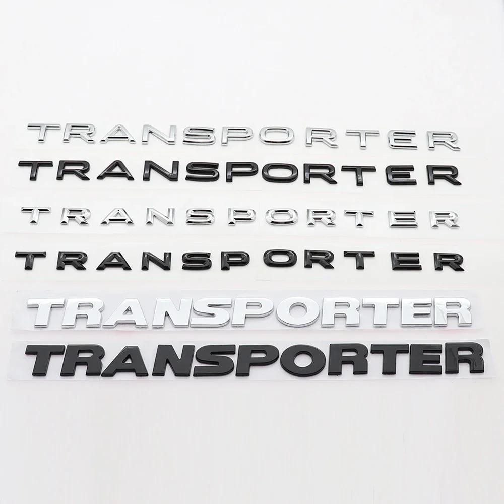 1PC 3D ABS TRANSPORTER Car Letter Logo Sticker Tail Bumper Badge Auto Rear Trunk Emblem Decals Styling Accessories DZ
