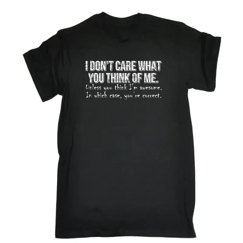 I Dont Care What You Think Of Me Youre Correct T Shirt Funny Birthday