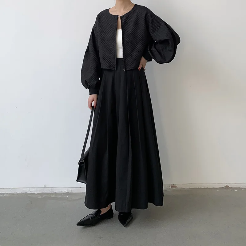 Faionable ort Bubble Sve Jaet Damen-Mantel, lässig, SLE, hohe Taille, PE-Baumwolle, 00 % rund, mit Reißverschluss