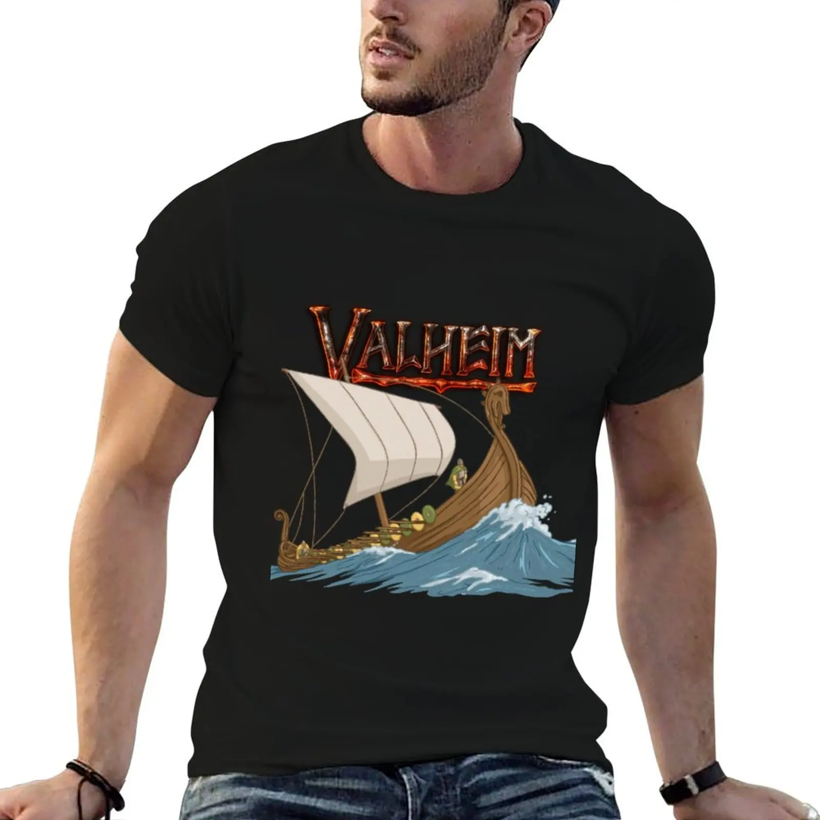 

Valheim T-Shirt cotton tshirt 100% man t shirts graphic T-Shirt