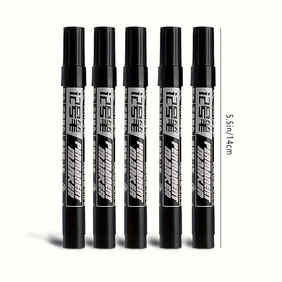 10/20-teiliges Permanentmarker-Set, schwarze wasserfeste Tintenstifte für den industriellen und künstlerischen Einsatz im Büro, Büroschreibutensilien, Markerstifte für Studenten – Detail 1