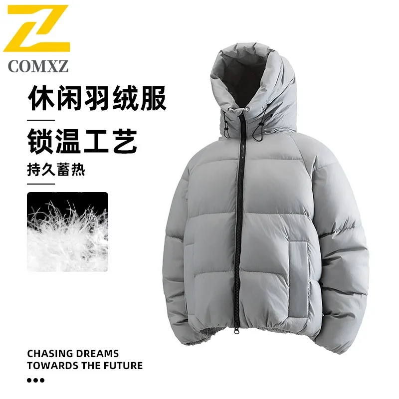 COMXZ Men Parker Coat Outdoor Workwear Ski Travel Warm Windproof Snow Cotton Padded Jacket High Quality Street Puffer Jackets