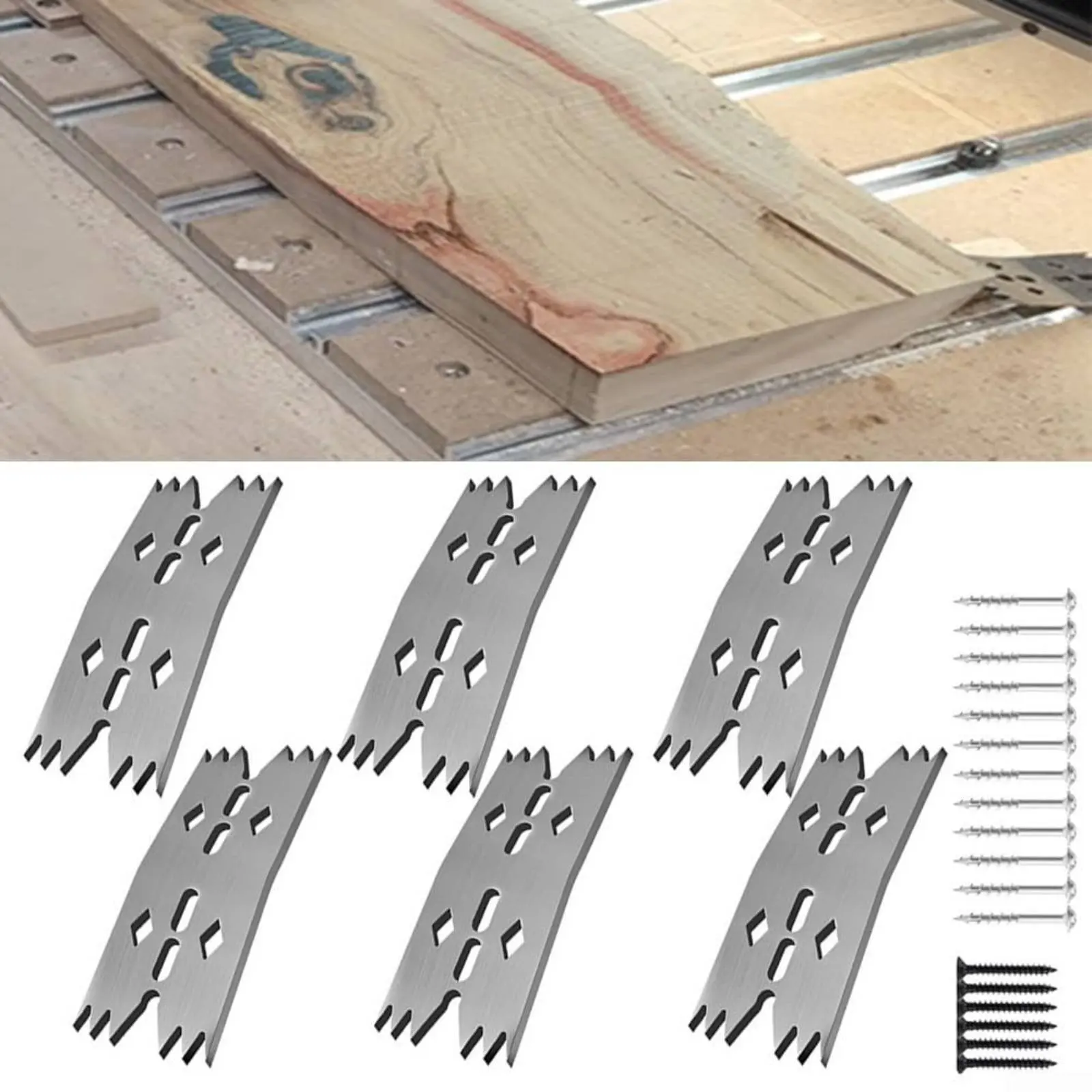 6 Pieces CNC Hold down Clamp Long-Lasting Construction Carpentry Clamping Plate Workbench Plate Clamp Easy to Use Holding Tool view 6