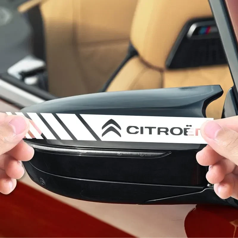 سيارة مرآة الرؤية الخلفية الجانب ملصق لاصق لامع ورائع جسم السيارة لسيتروين C1 C3 C4 C5 C6 C8 C4L DS3 DS4 DS5LS DS6 بيرلينجو بيكاسو #4