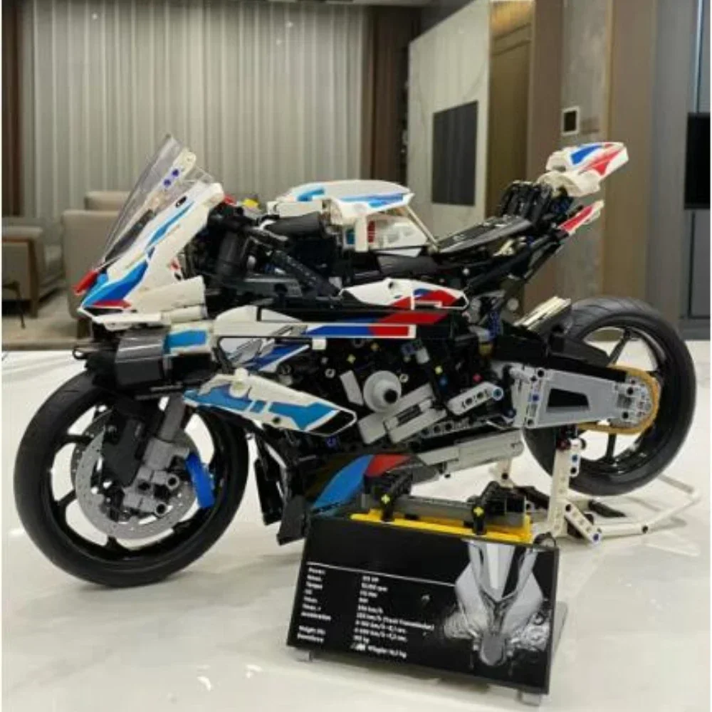 1920pcs การวิเคราะห์รถจักรยานยนต์ moc M1000RR รุ่นรถแข่งรถ 42130 Building Block มอเตอร์ไซด์อิฐของเล่นสําหรับแฟนของขวัญ