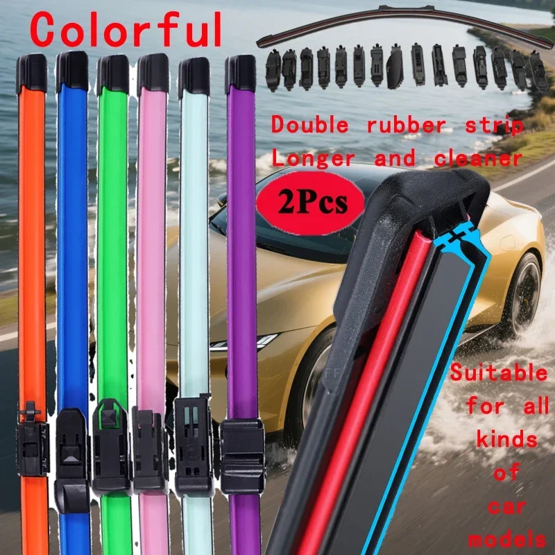 For Lada Granta 2190 2011 2012 2013 Front Window Windshield Windscreen Wiper Blades Brushes Rubber Cutter Auto Replacement Parts