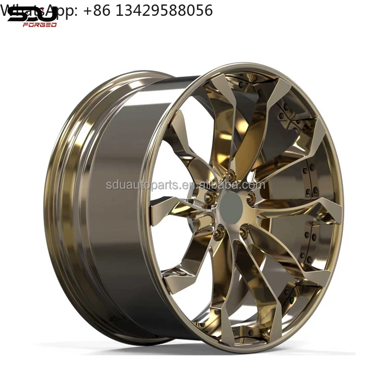 

19 20 21 22 Inch Custom Forged Alloy Passenger Car Wheels 22x9.5 5x112 & 22x11 5x112 Forged 2 Piece for Cayenne Wheel for 718