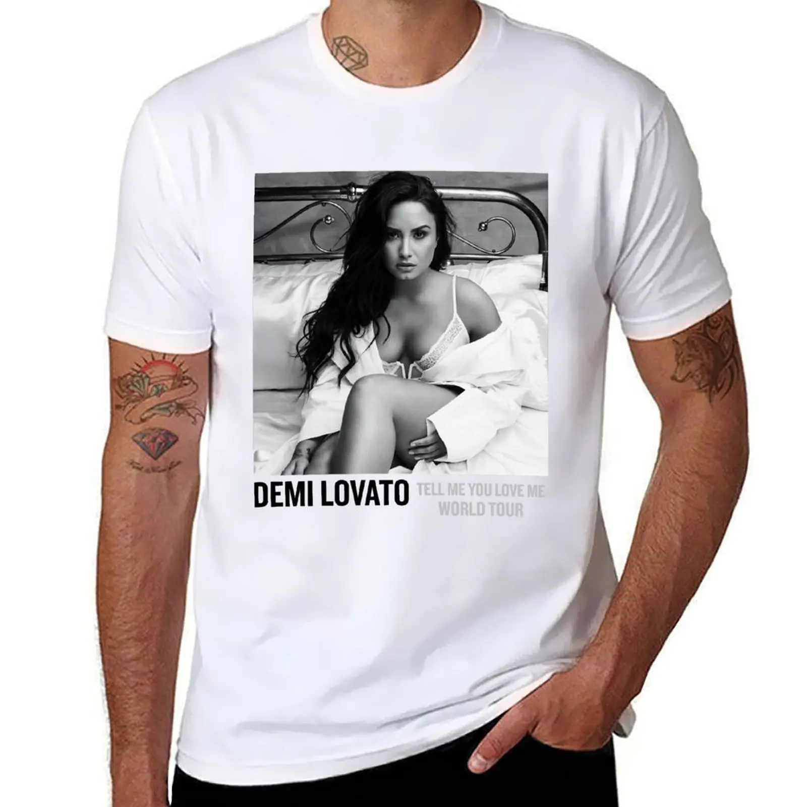 DL - Tell Me You Love Me *صورة * تي شيرت تي شيرت للرجال تي شيرت جرافيك تي شيرت للرجال حزمة تي شيرت قطني