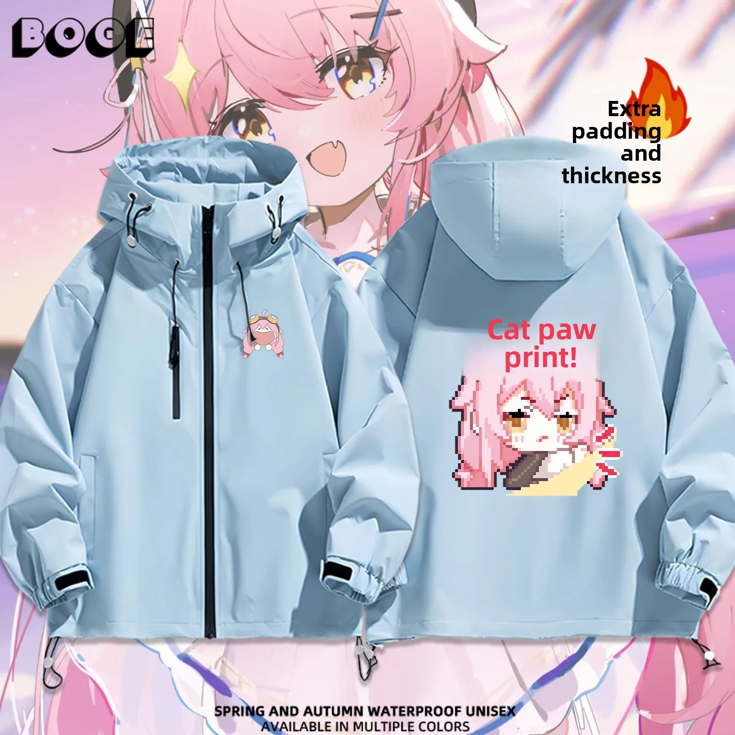 

Thiened Cotton Virtual Broaast VT Yonhutat Phi Jaet Hooded Outdoor Casual Sle Waterproof Polyester Fiber