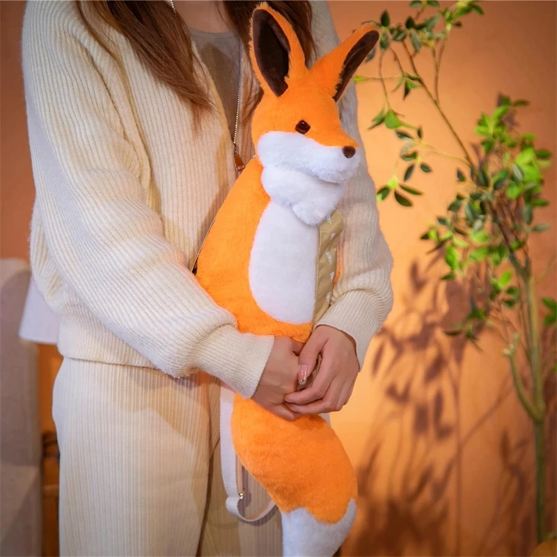 46cm Cartoon Plush Fox Bag Stuffed Soft Cute Animal Backpack Sky Children Of The Light Gaming Peripherals For Child Girl Gift