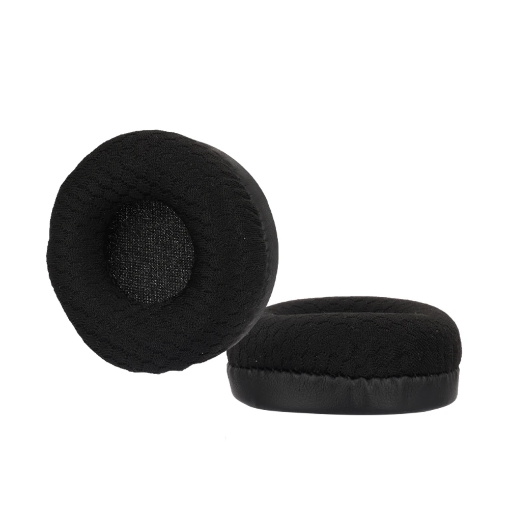 Almohadillas de espuma de cuero PU de terciopelo de tela de malla negra suave para auriculares AIAI Tracks, almohadillas de repuesto para los oídos con Clips de plástico