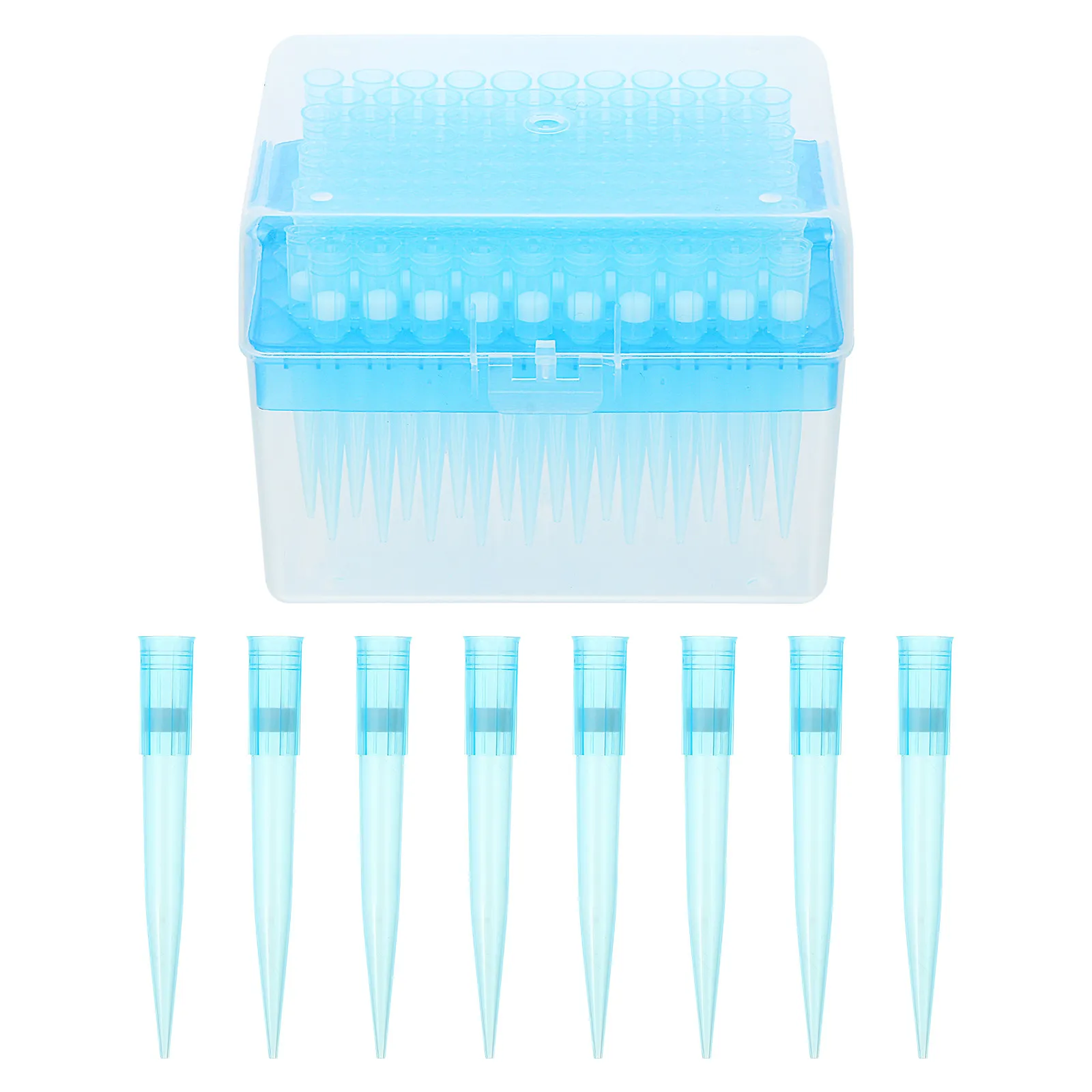 

100 шт. удлиненных насадок для пипеток, 1 мл, одноразовые, пластиковые, прозрачные, высокой прозрачности, для лабораторного научного анализа