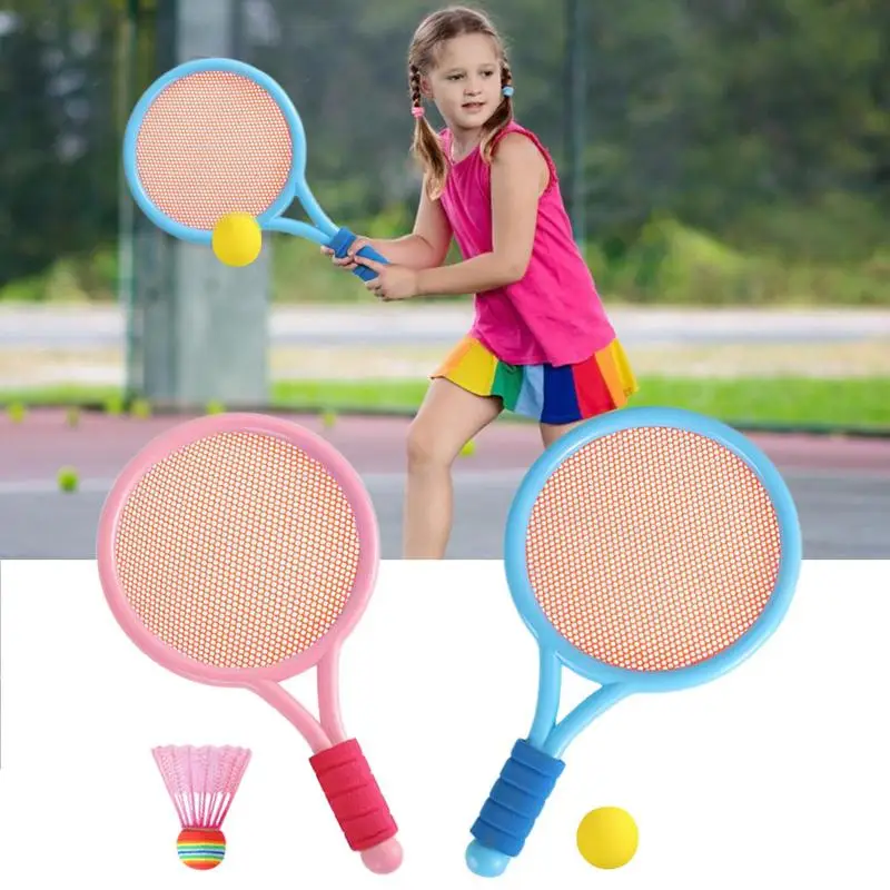 Tennis Racket Kids Professional Badminton Racket Set For Indoor Outdoor Fun And Interactive Play Badminton Equipment For Kids Bo