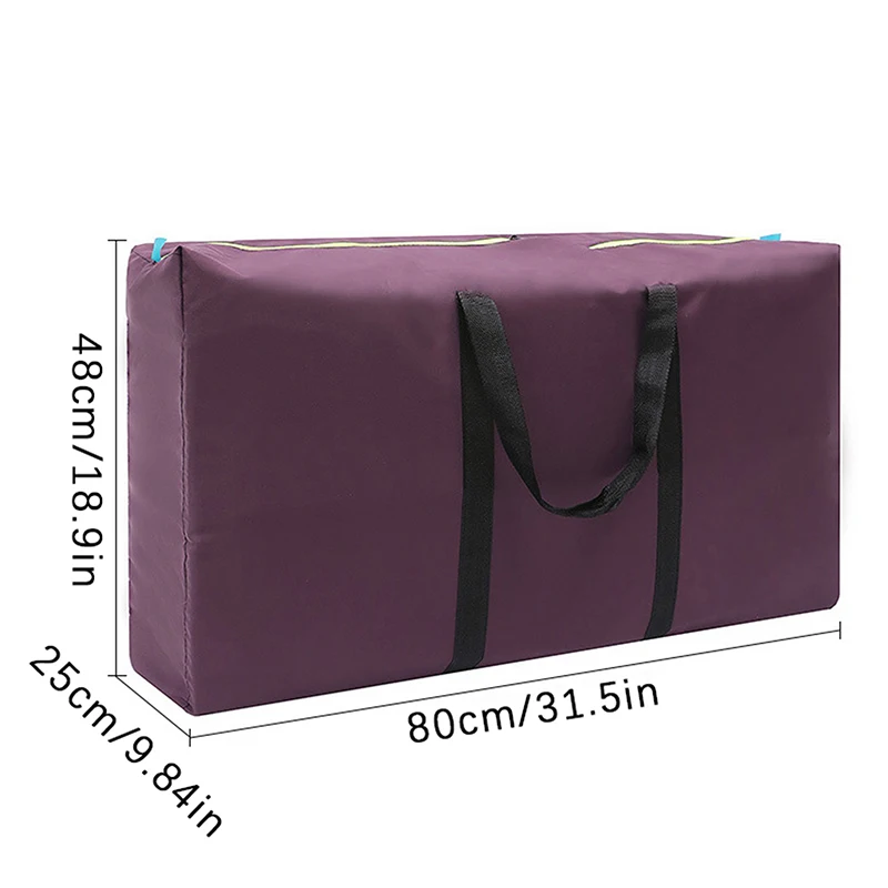 80*48*25cm Large Capacity Folding Duffle Bag Thin Travel Portable Moving Luggage Clothes Storage Bags Zipper Oxford Weekend Bag