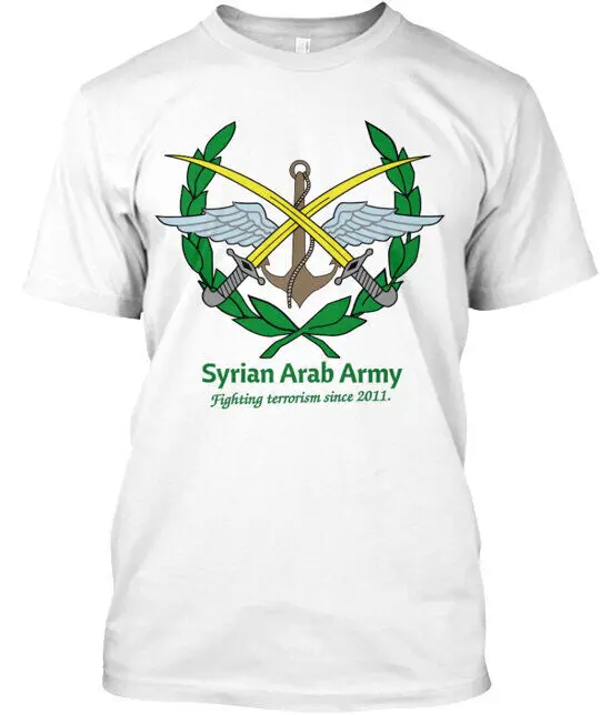 Syrian Arab Army Fighting Terrorism T-Shirt   Summer Tees Cotton Luxury brand vintage oversized