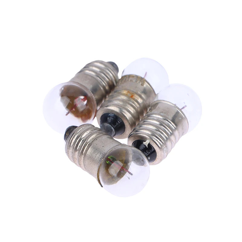 10PCS Miniature Round 1.5V 2.5V 3.8V Small Light Cannon For Student Experiment Small Light Bulbs Flashlight Bulb Beads Replace