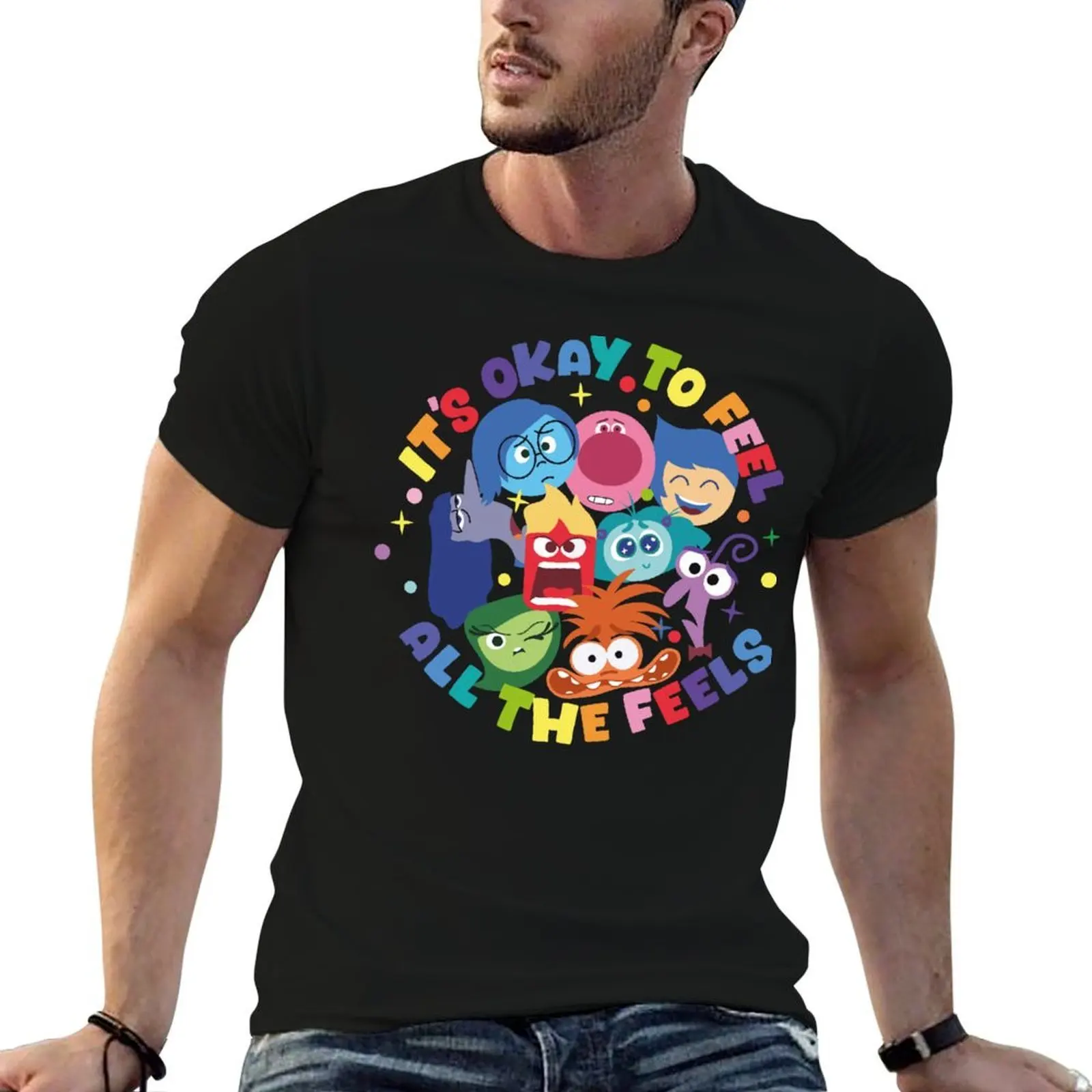 

It's Okay To Feel All The Feels T-Shirt man t shirt cotton high quality cotton tshirt 100% T-Shirt
