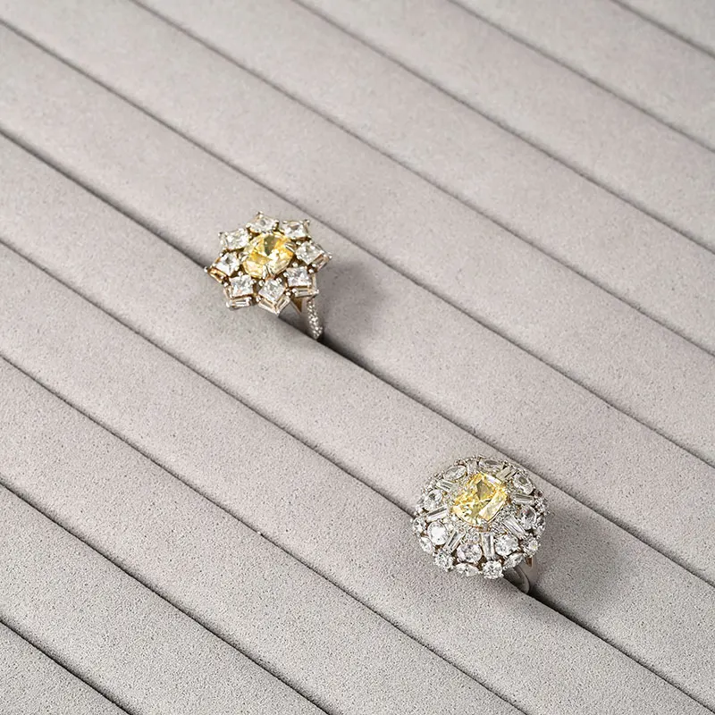 Oirlv Gray Ring Box Organizer Leather Octagon Jewelry Box Necklace Organizer Stackable Storage Boxes Jewelry Box Rings Organizer