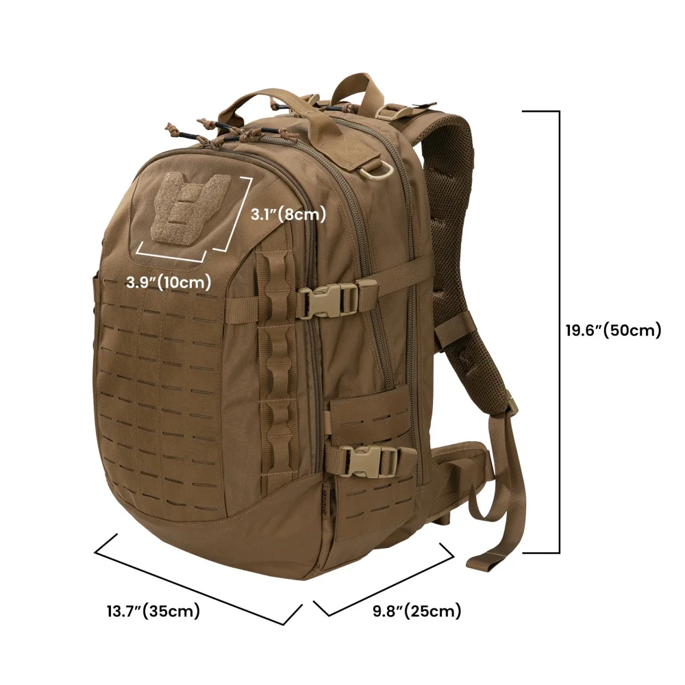 Men's Large Capacity  Backpack Outdoor Tactical Backpack 500D Nylon Hiking Climbing Rucksacks  Multi-functional Bags