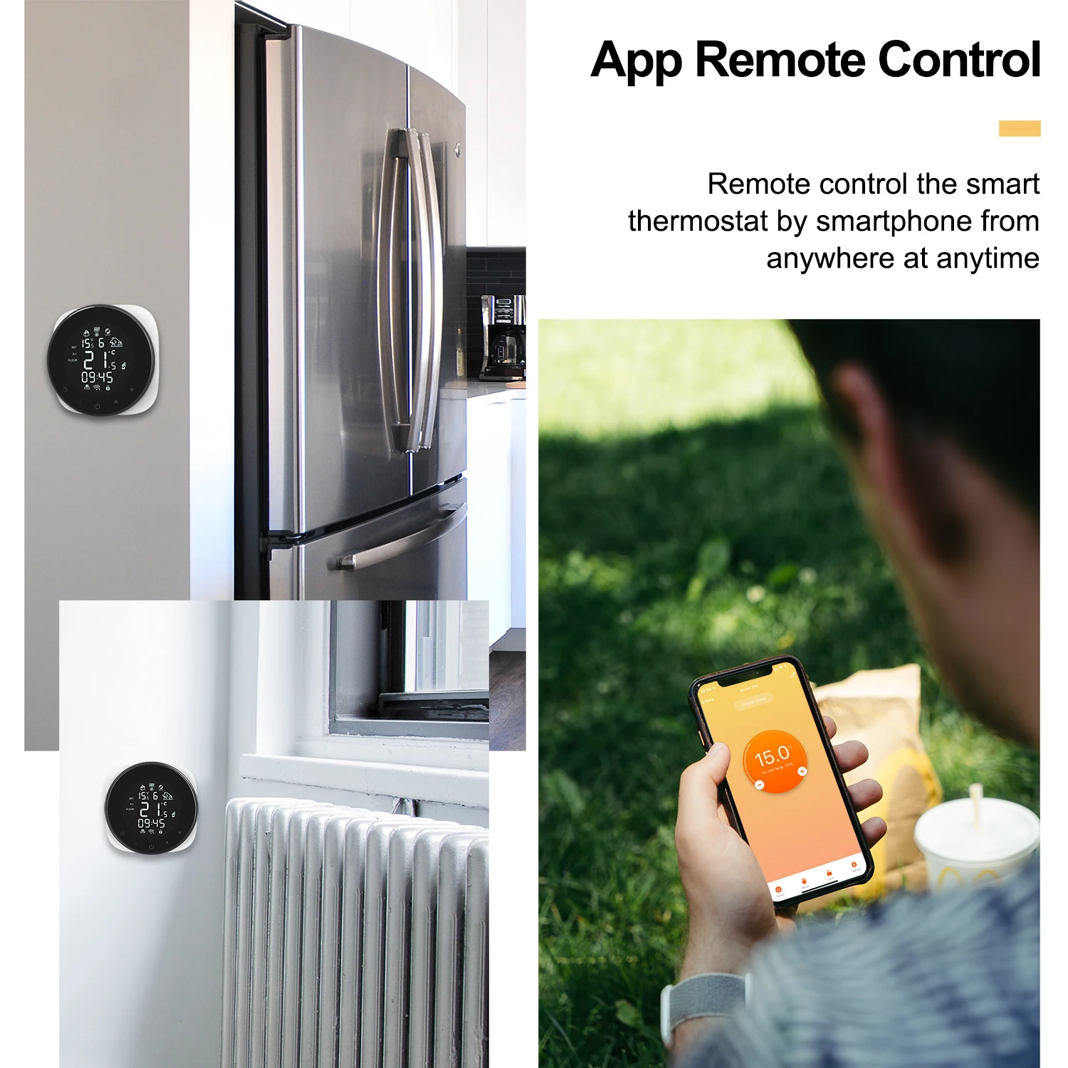 Girier tuya wifi termostato inteligente para aquecimento piso elétrico/água/caldeira a gás controlador de temperatura funciona com alexa hey google