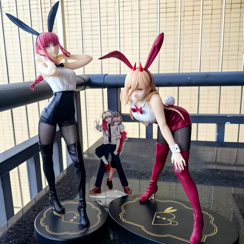 New Hot Sale Original Furyu Genuine Chainsaw Man Action Figures Makima Power Bunny Girls Anime Model Collectible Dolls Toys Gift