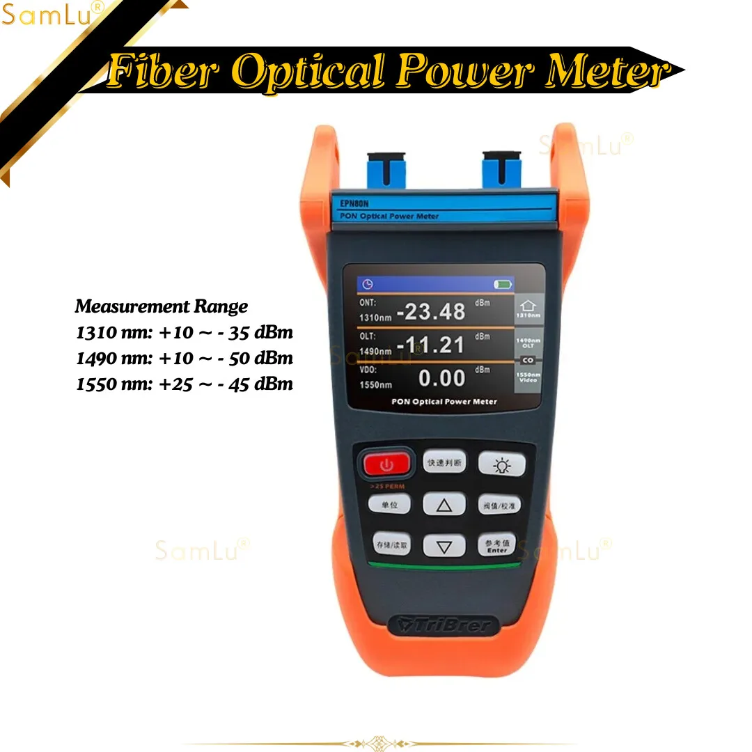 

Tribrer EPN80 Version Handheld EPON/GPON PON Fiber Optical Power Meter Cable Tester Measurement Tools EPN70 Upgraded version