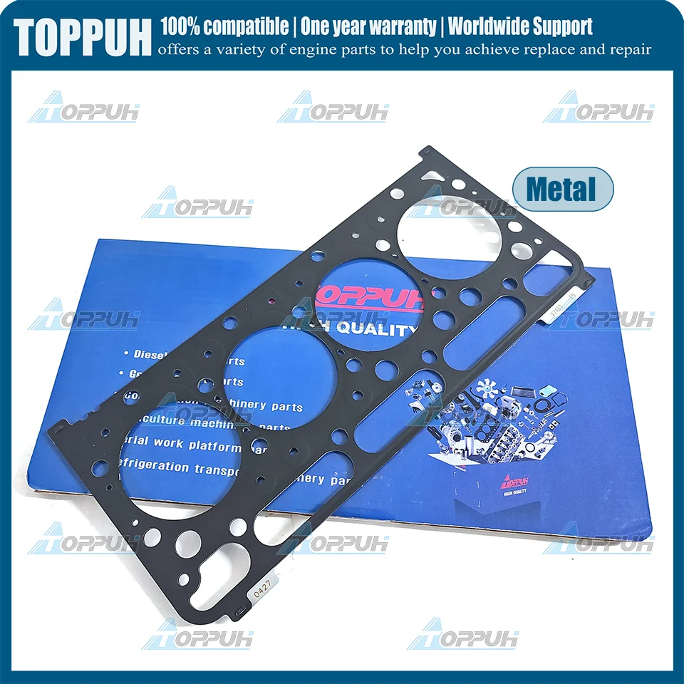 TOPPUH V2203 V2403 Head Gasket for kubota 1G790-03632 Overhaul Rebuild Parts Metal Cylinder Head Gasket