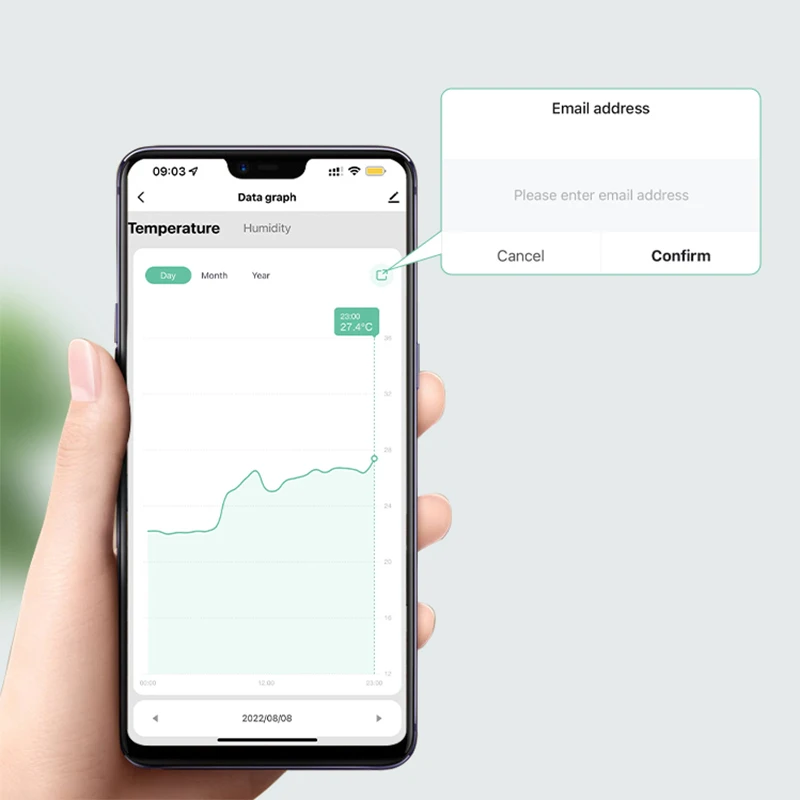 Imagem -02 - Sensor de Temperatura e Umidade Tuya Zigbee Higrômetro e Termômetro Doméstico Inteligente Aplicativo Smart Life Suporte Alexa e Google Assistant Wifi