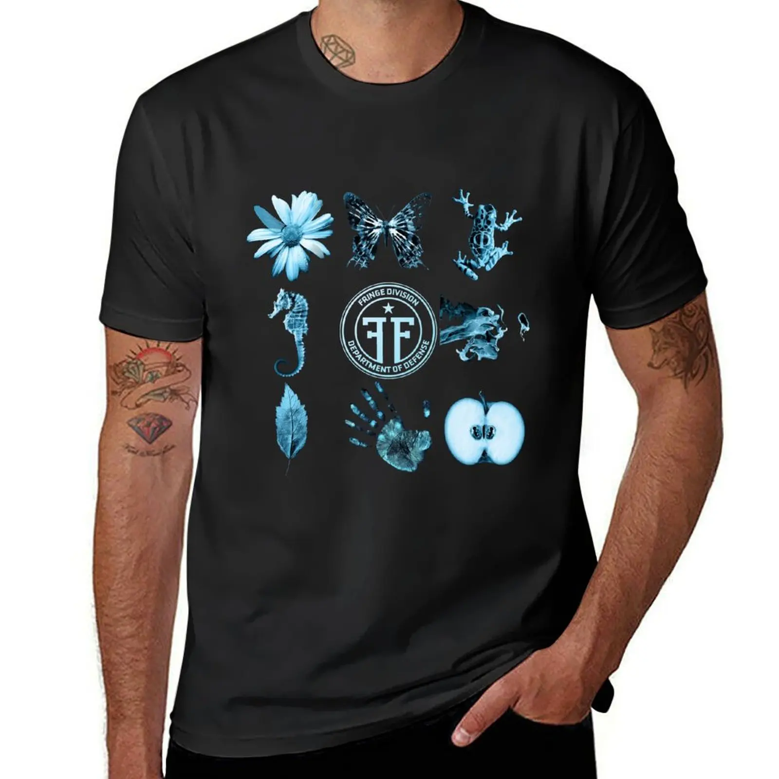 

Fringe Division and Glyphs T-Shirt oversize t-shirts man blanks for a boy Men"s clothing
