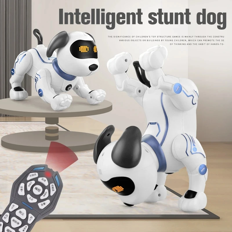 Giocattoli programmabili intelligenti telecomando Stunt Pet Robotic Dog High-Tech canto Dancing Touch giocattolo elettronico regalo per bambini