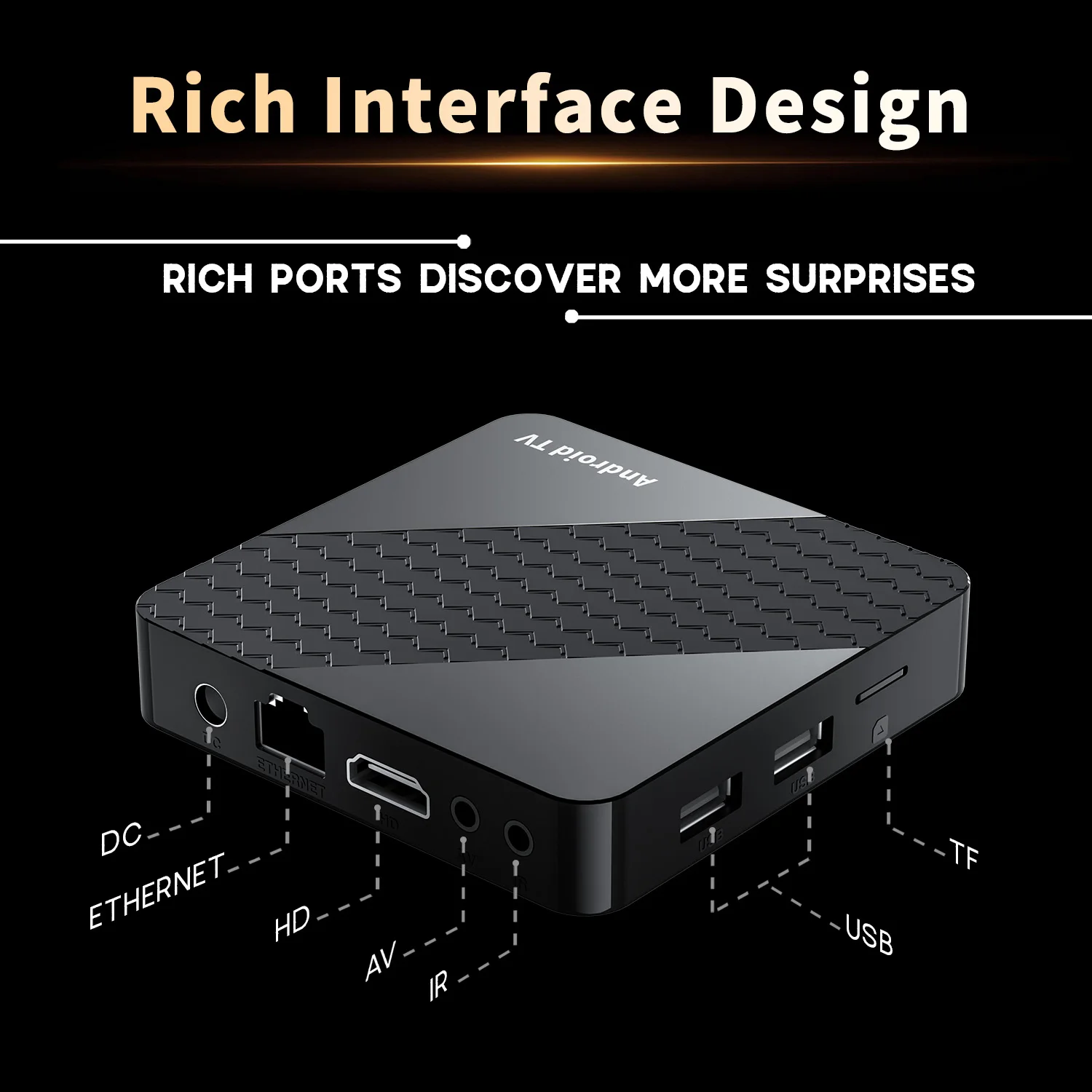 Android 14 Smart TV Box RK3518 8K مع جهاز التحكم عن بعد الصوتي المزدوج WiFi6 Bluetooth5.0 يدعم جهاز البث Netflix YouTube Google Play #6