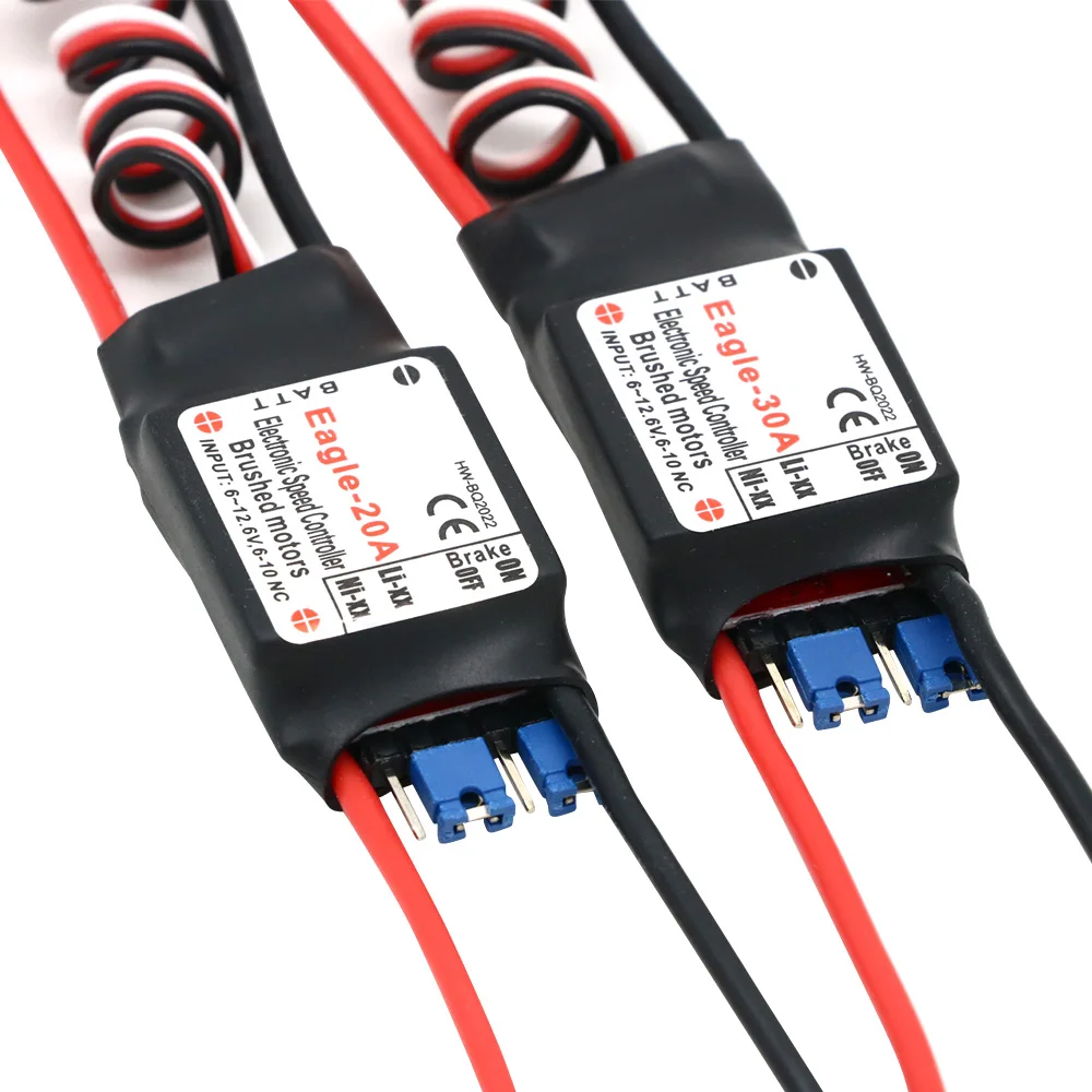 1/2/5PCS Hobbywing Eagle 20A/30A 2-3S 1A/5V BEC Brushed ESC Speed Controller For RC Airplane 370 380 390 280 270 Model Toys