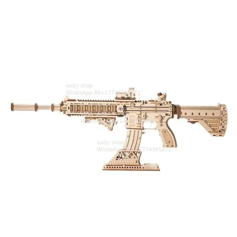 

Деревянная сборная модель M416, модуль для самостоятельной сборки, подарок на день рождения, развивающая игрушка для сборки