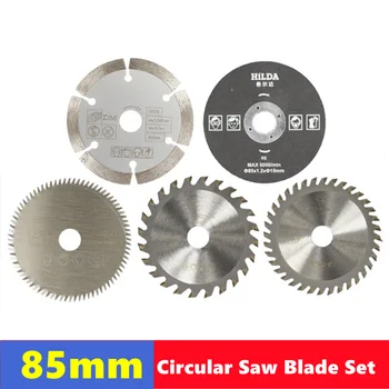 4/5pcs outer diameter 85mm circular saw blade set inner diameter 10/15mm, hard alloy saw blade TCT metal wood cutting disc