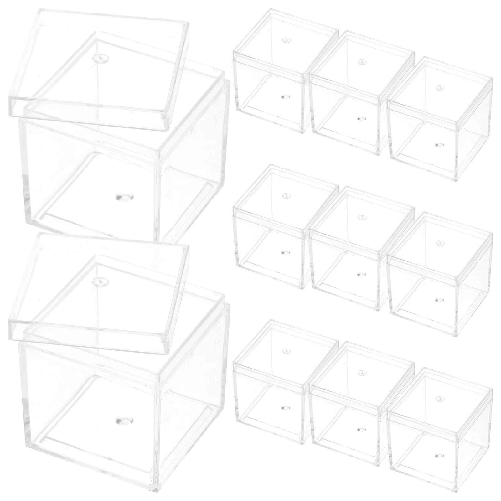 

12 Pcs Storage Boxes Display Case Cases Small Rock Collection Gemstone Mineral Specimen