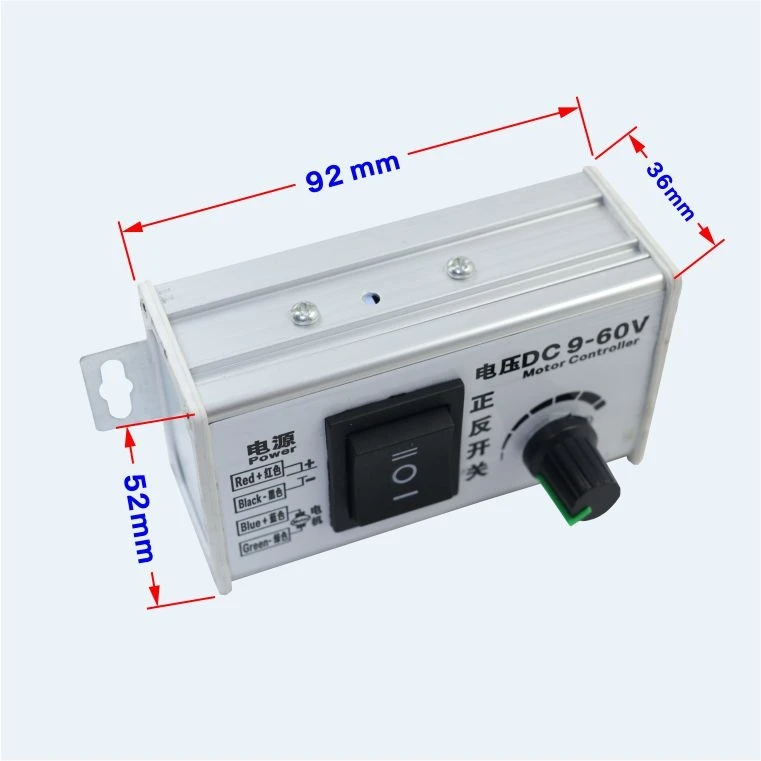 DC 9V 12V 24V 48V 60V 20A PWM Speed Controller DC Motor Forward And Reversible Speed Adjustment Regulator Driver 775 895 795