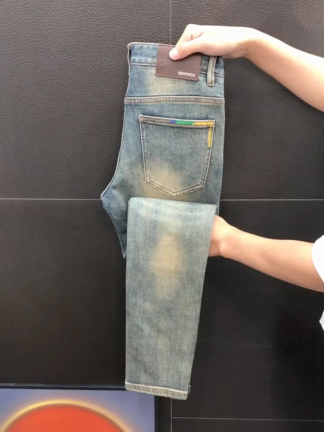 

High Quali Comfortable Faionable Men's Denim Jeans Sli Versatile Trendy Autumn Collection Slim Fit Straight Leg Jeans