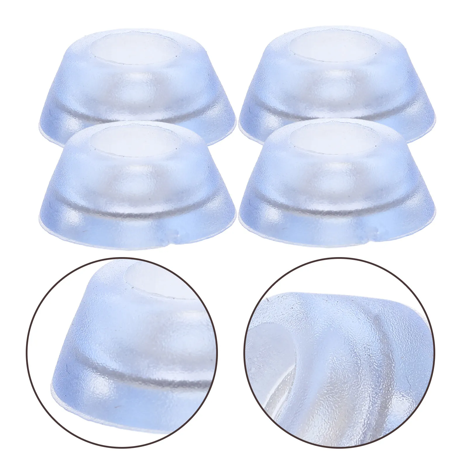 Anti Skid Furniture Feet Adhesive Bumper Pads Cutting Board Clear Rubber for with Stainless Screws Slip Couch