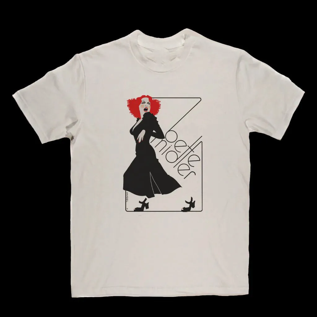 Vtg Bette Midler Singer T Shirt Cotton White Full Size Men Women BL073