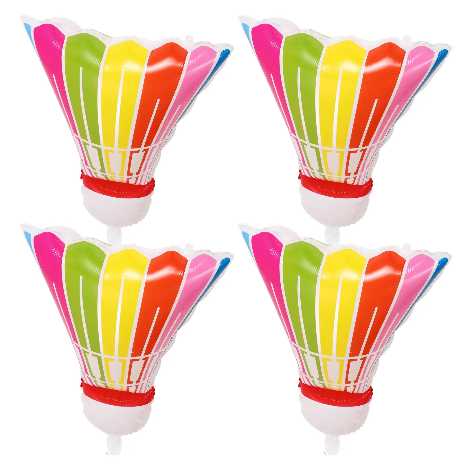

4pcs Badminton Balloon Inflatable Decorations Birthday Party Sports Event Stylish Versatile Indoors Outdoors Activities