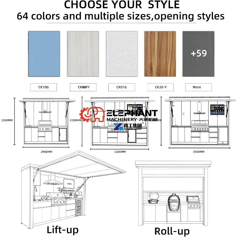 Prefab Outdoor Kitchen Pod – Stainless Steel BBQ Grill Cabinet, Modular Weatherproof Garden & Patio Cooking Station